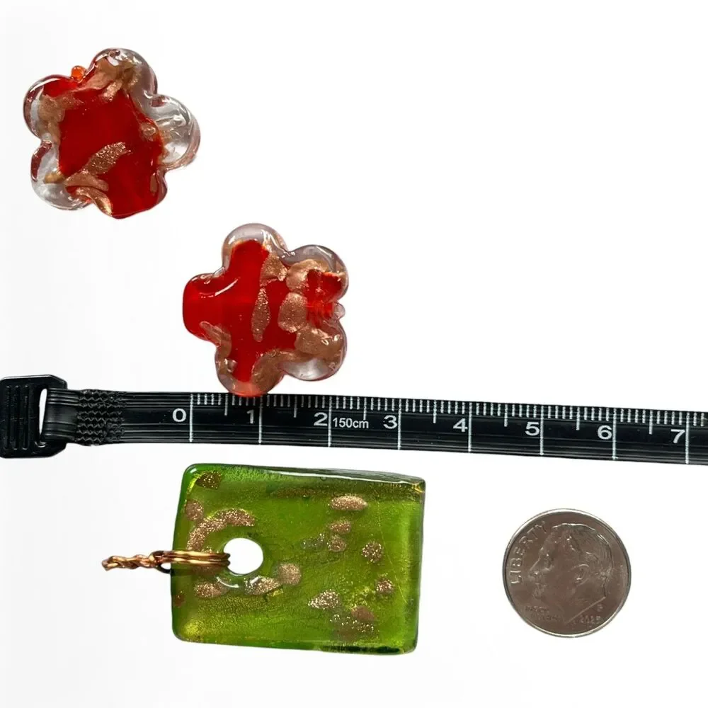 VTG - Now Mix Lot Beads Faceted Glass Lampwork Pressed Variety Jewelry Craft